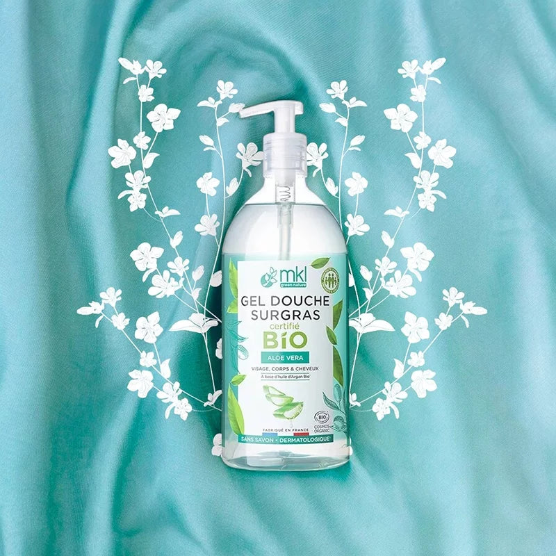MKL GREEN NATURE - Organic Aloe Vera Shower Gel (1L) - Gentle Hydration for Your Skin 💧✨