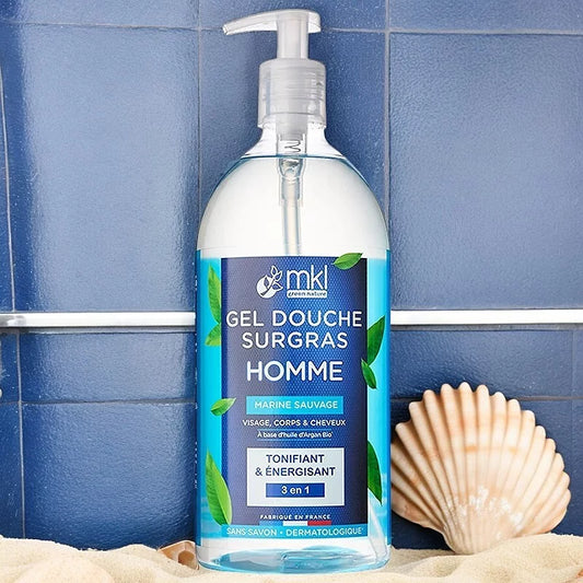 MKL GREEN NATURE - Wild Marine Men's Energizing Shower Gel (1L) - Invigorate Your Senses! 🌊💪