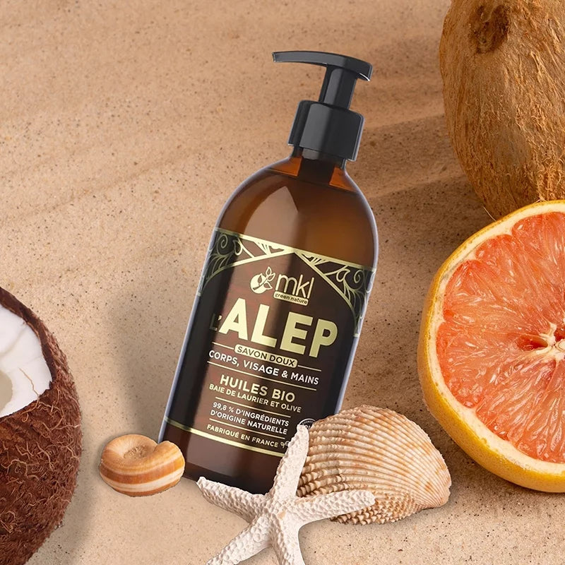 MKL GREEN NATURE - Organic Aleppo Liquid Soap - Pure Clean & Radiant Glow Awaits! 🌿💖