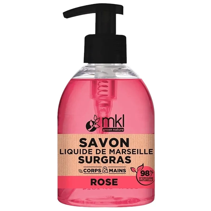 MKL GREEN NATURE - Rose Liquid Marseille Soap (300ml) - Indulge in Pure Freshness 🌹🧼