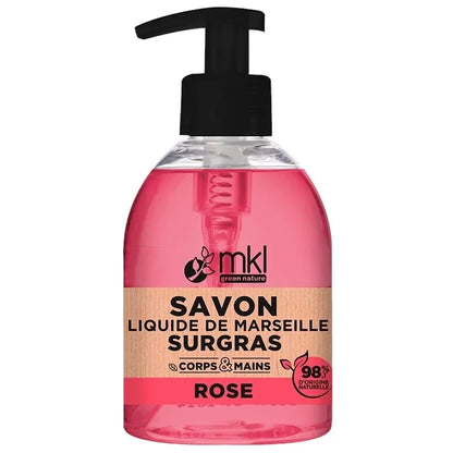 MKL GREEN NATURE - Rose Liquid Marseille Soap (300ml) - Indulge in Pure Freshness 🌹🧼