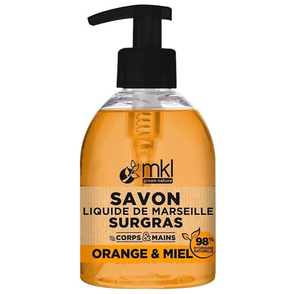 MKL GREEN NATURE - Orange Blossom & Honey Liquid Marseille Soap - Luxurious Cleanliness Awaits! 🍊🍯✨