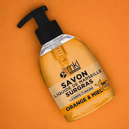 MKL GREEN NATURE - Orange Blossom & Honey Liquid Marseille Soap - Luxurious Cleanliness Awaits! 🍊🍯✨