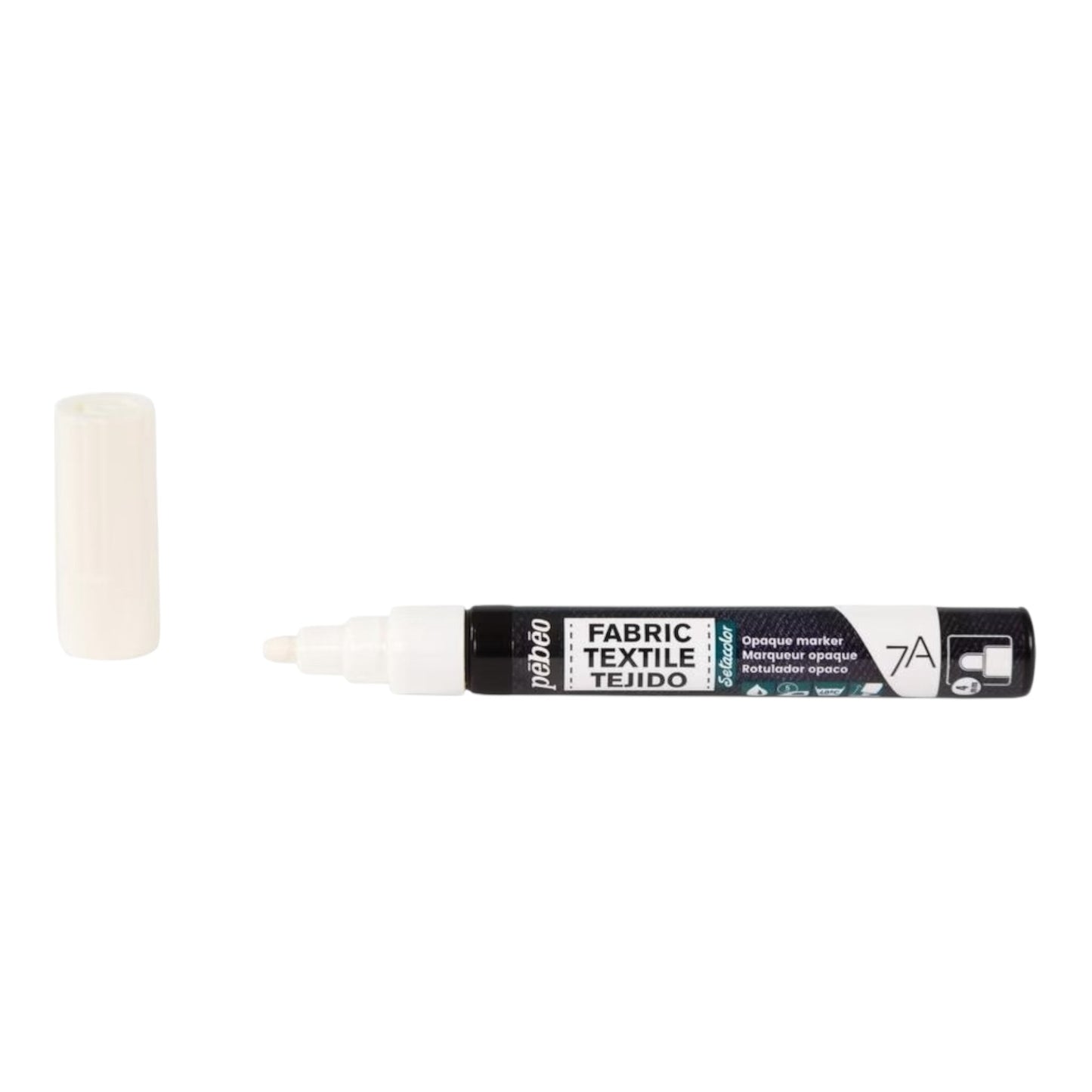 Pébéo Textil 7A Marker Opak – 4 mm Rundspitze , Weiss