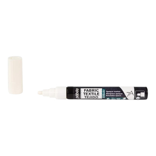 Pébéo Textil 7A Marker Opak – 4 mm Rundspitze , Weiss