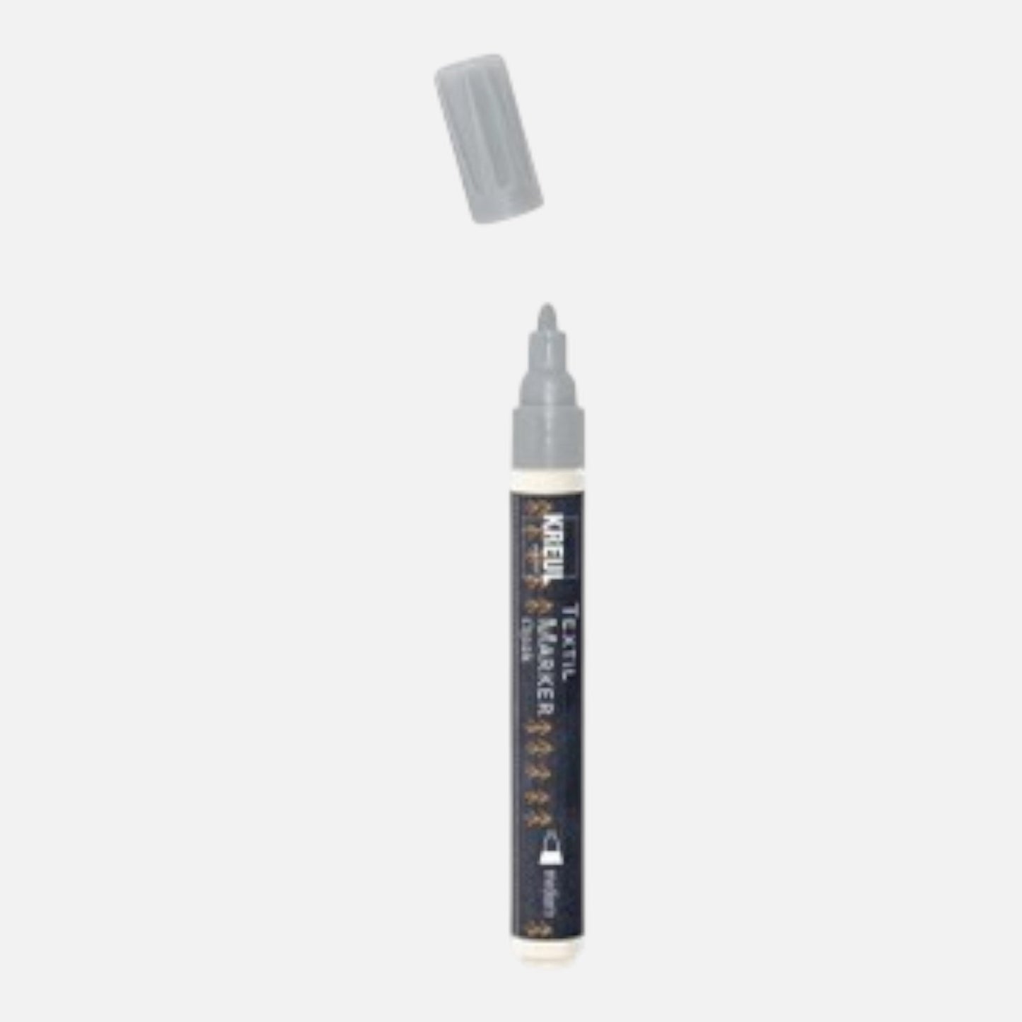 Kreul Textil Marker Opak, Silber , 2-4 mm