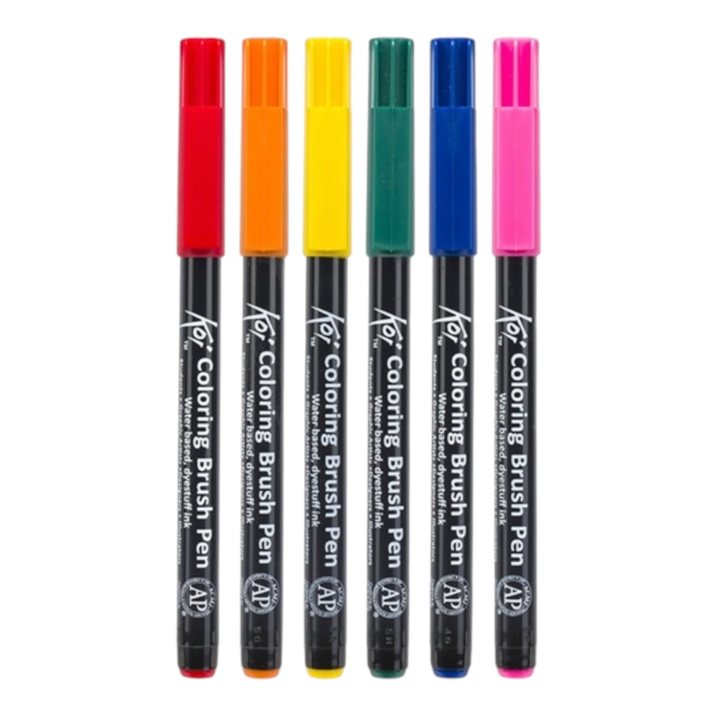 Sakura Koi Coloring Brush Pen Set „Bright“, 6 Farben