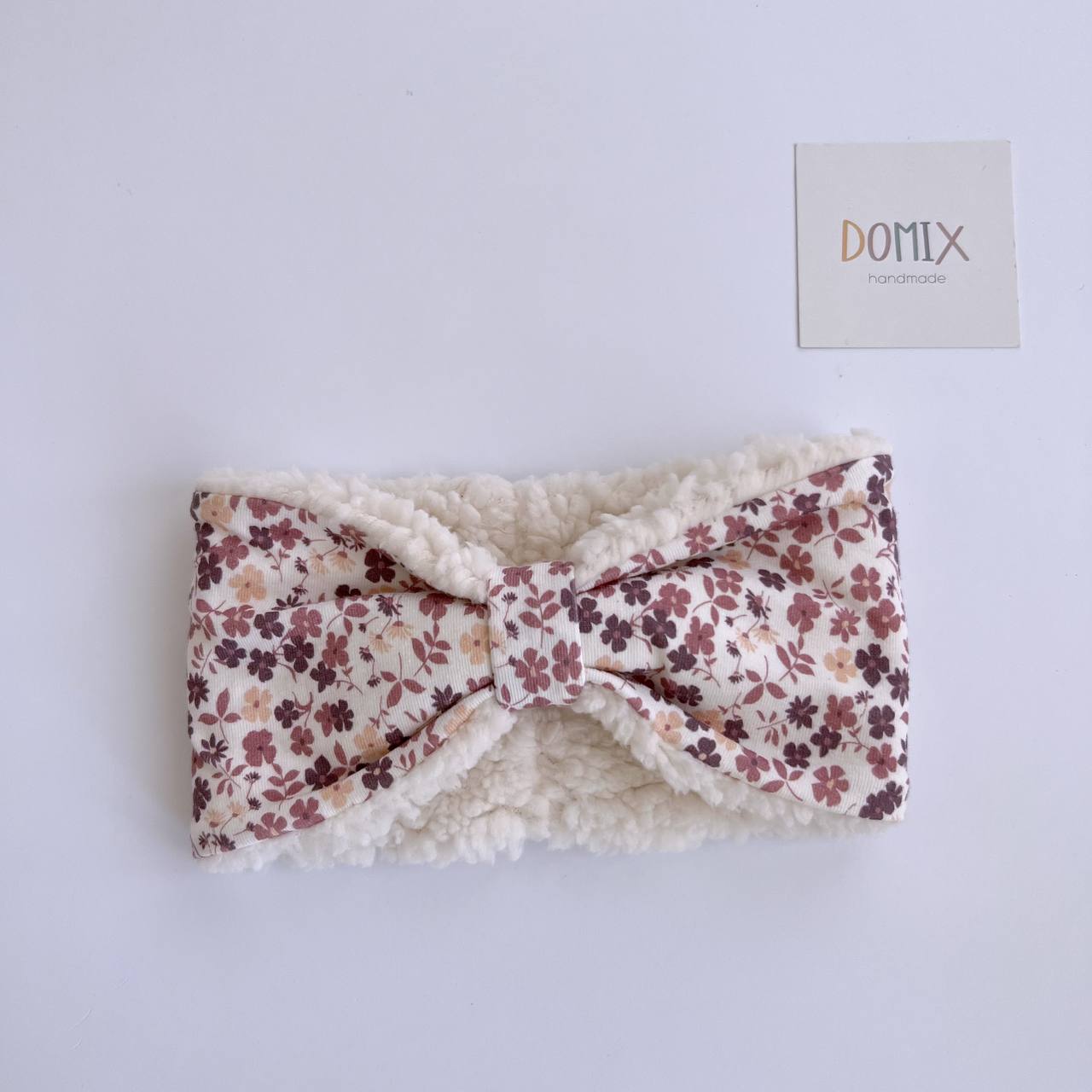 Handmade Baby Headband – Floral Fleece Ear Warmer