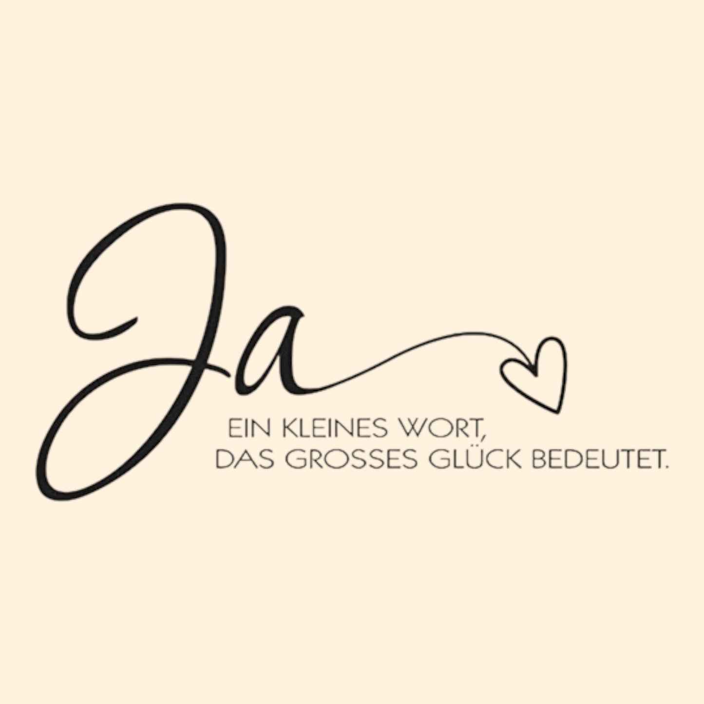 Rayher Holzstempel „Ja – ein kleines Wort“ – 5 × 9 cm