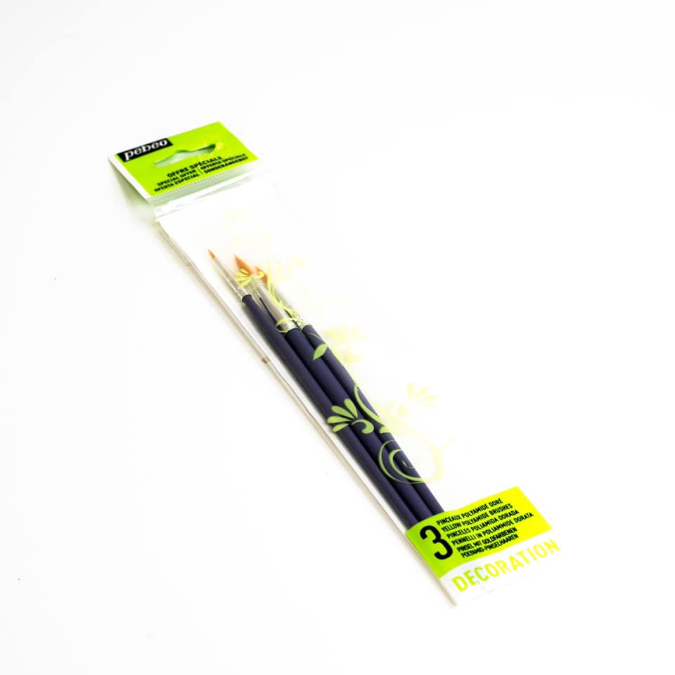 Pébéo Acryl- & Deco-Set mit 3 Pinseln