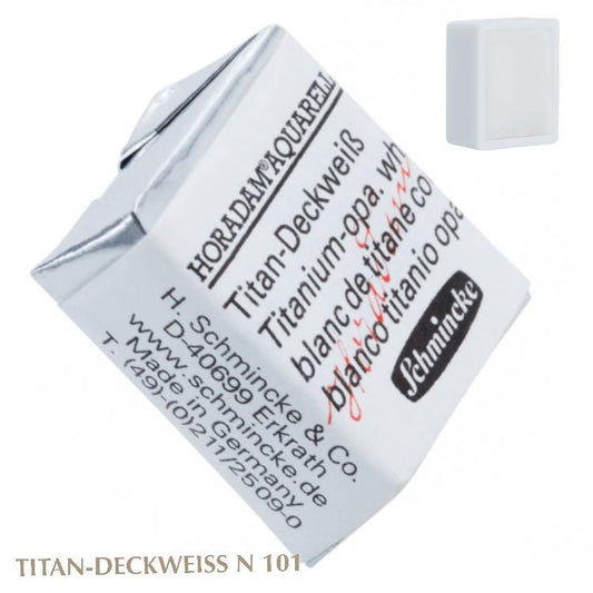 Schmincke HORADAM Aquarellfarbe  1/2 Näpfchen № 101 Titan-deckweiss
