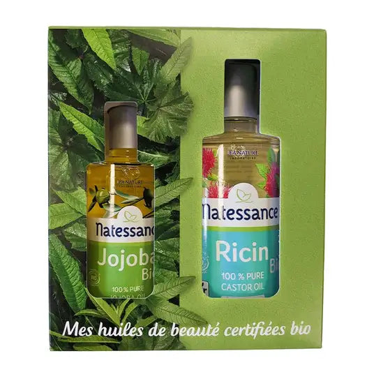 NATESSANCE - 100% Pure Organic Oils Duo Gift Set - Nourish Your Skin Naturally! 🌱✨