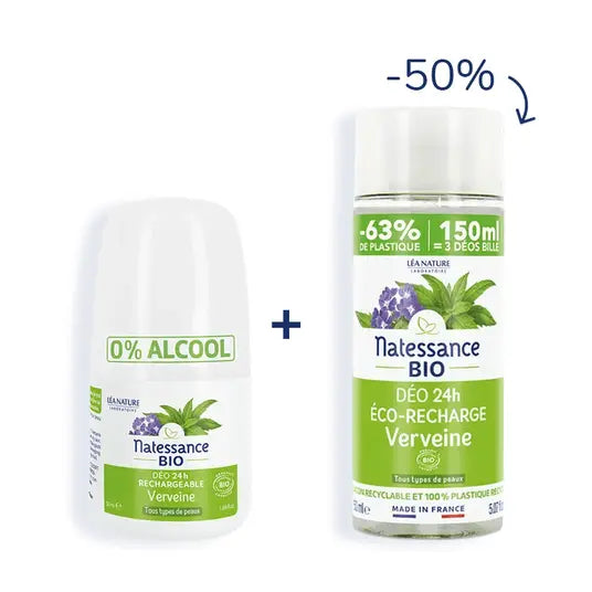 NATESSANCE - 🌿 24h Aloe Vera Rechargeable Deodorant Duo - Refreshing & Eco-Friendly! 🌱✨