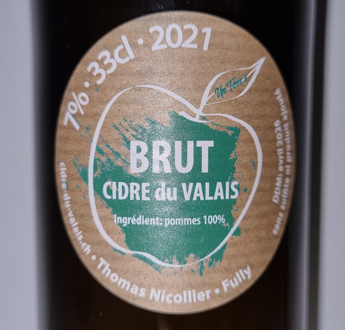 Cidrerie du Valais – Craft Brut Cider 33cl 🍏🍂 | 100% Natural, Sulfite-Free