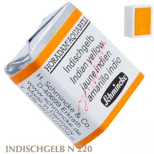 Schmincke HORADAM Aquarellfarbe  1/2 Näpfchen № 220 Indischgelb