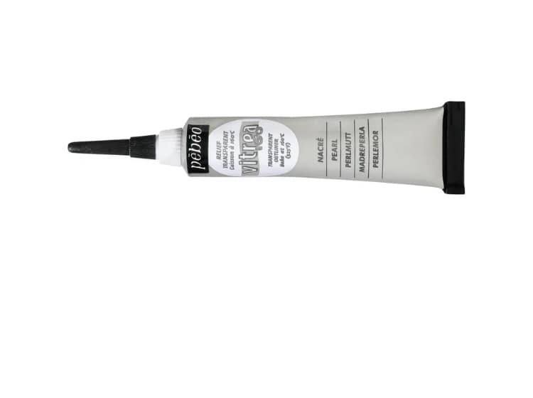 Pébéo Vitrea 160 Reliefpaste Perlmutt Transparent