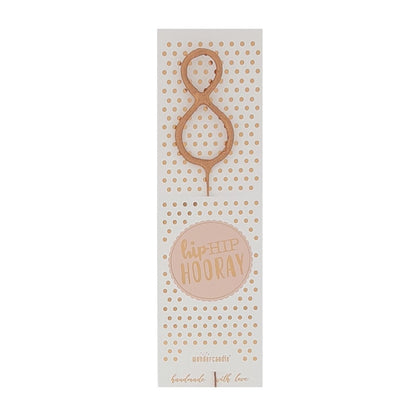 Wundercandle Wunderkerze „Hip Hip Hooray“, 8