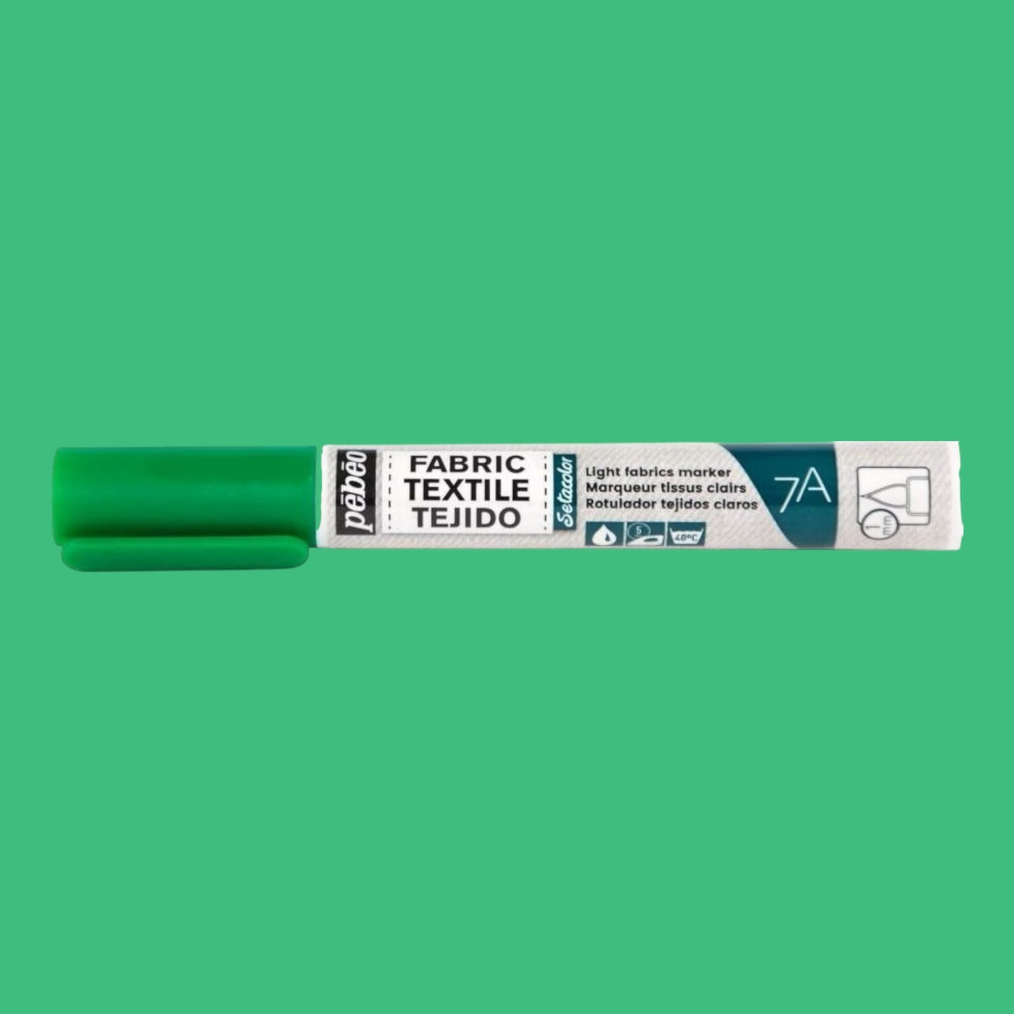 Pébéo Setacolor Stoffmarker 7A – Grün, für helle Stoffe