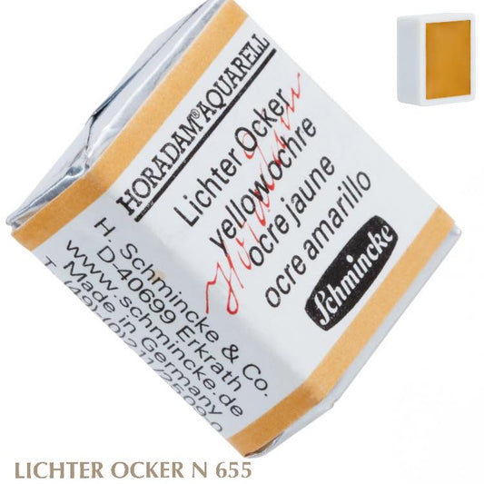 Schmincke HORADAM Aquarellfarbe  1/2 Näpfchen № 655 Lichter Ocker