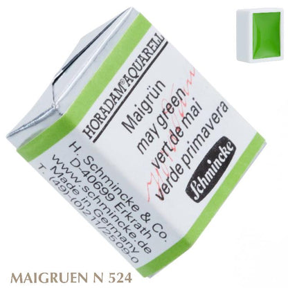 Schmincke HORADAM Aquarellfarbe  1/2 Näpfchen № 524 Maigruen