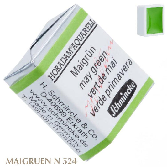 Schmincke HORADAM Aquarellfarbe  1/2 Näpfchen № 524 Maigruen