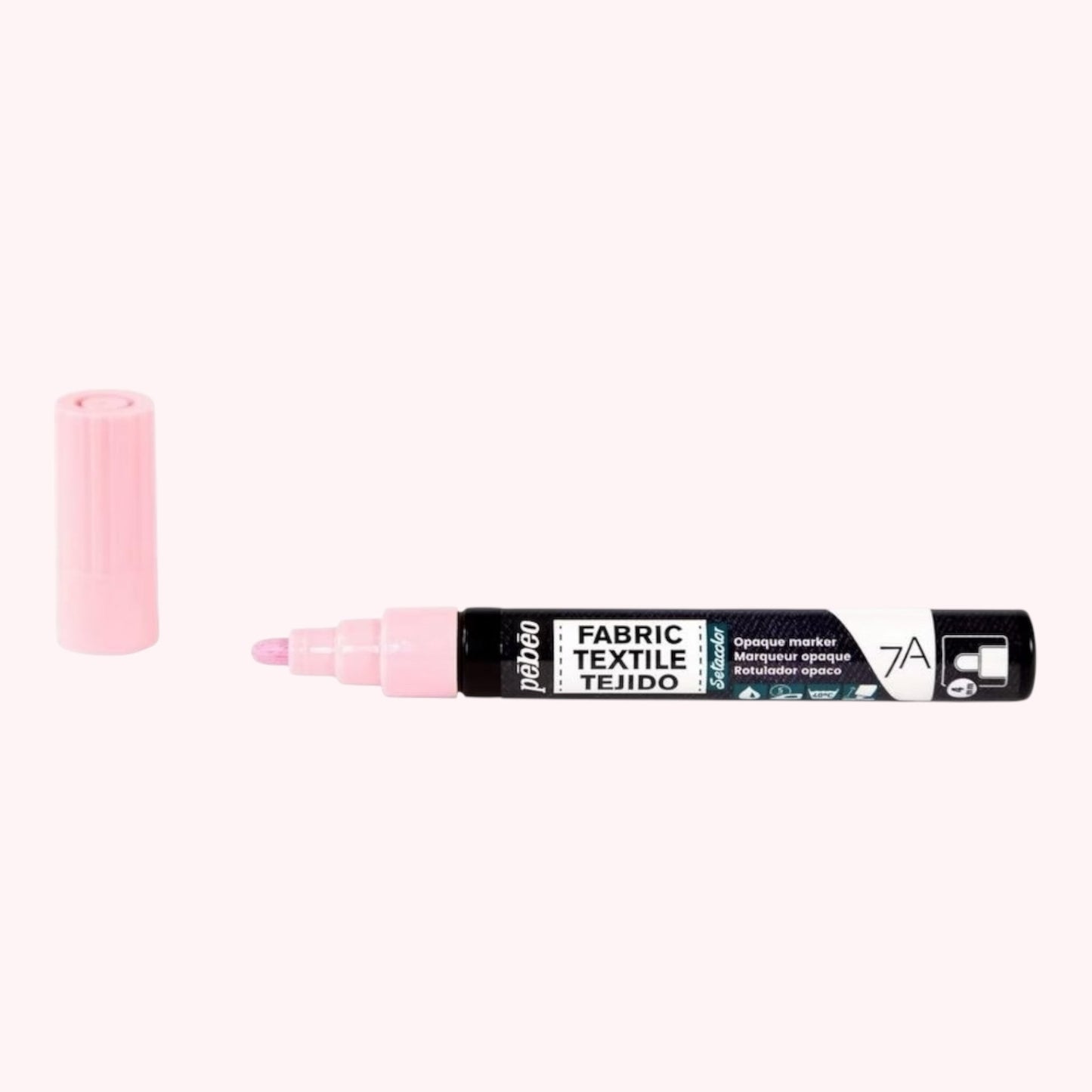 Pébéo Textil 7A Marker Opak – 4 mm Rundspitze , Pastellrosa