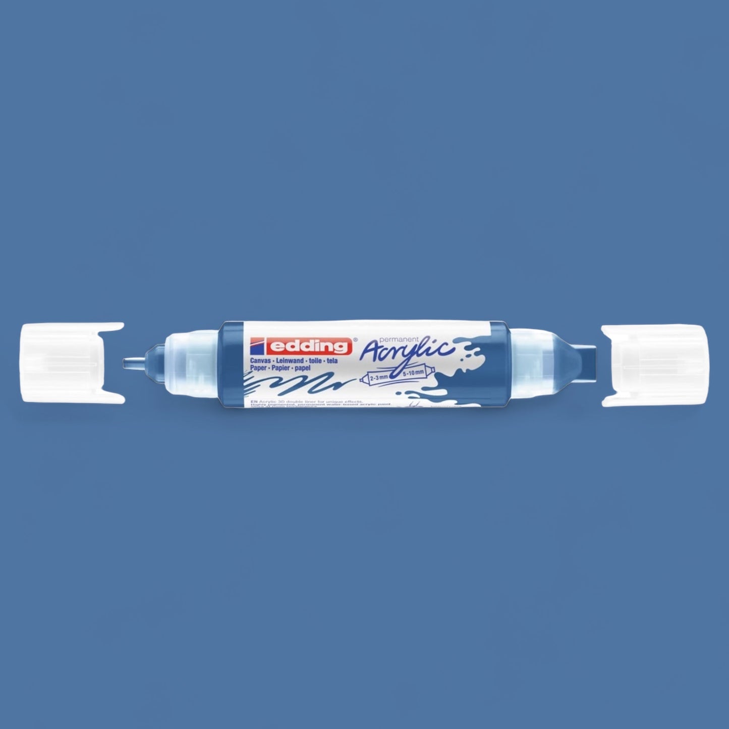 Edding 5400 Acryl 3D Double Liner enzianblau , Tubenspitze 2-3 mm . 5-10 mm
