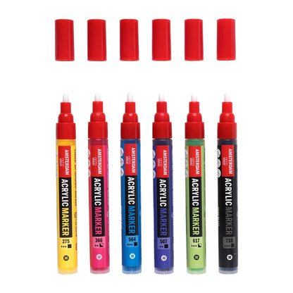 Amsterdam Acrylmarker Einsteigerset | 6 Farben