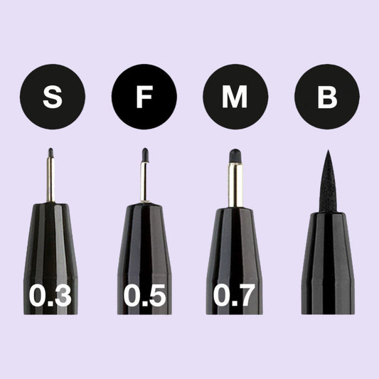 Faber Castell Pitt Artist Pen Tuschestifte, Black Set, 4er