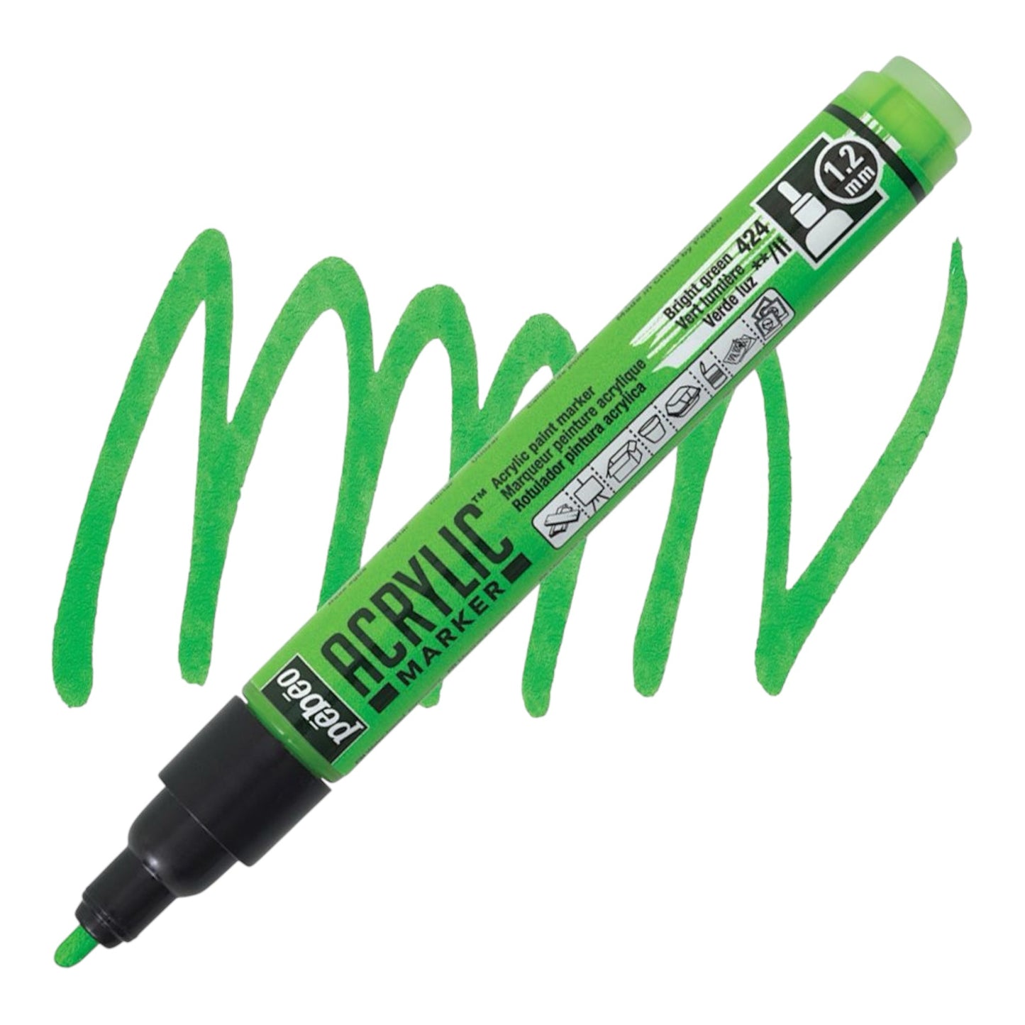 Pébéo Acrylic Marker – Bright Green 24, 1,2 mm