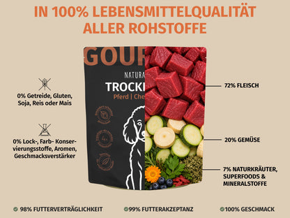 Pferd mit Pastinake, Zucchini, Superfoods und Naturkräuter