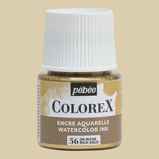 Pebeo Colorex Inks - Rich Gold, 45 ml