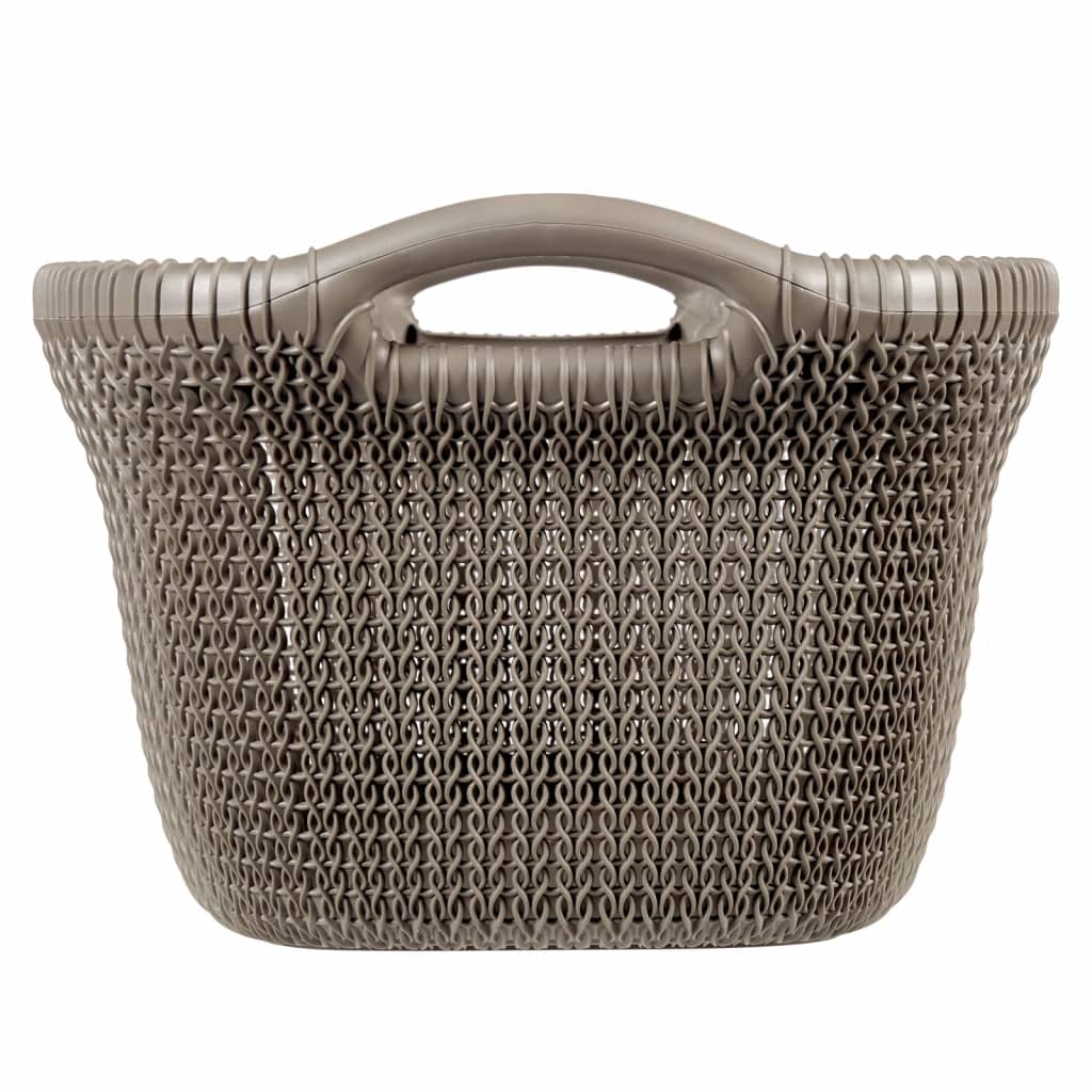 Curver Wäschekorb Knit 40 L Metallic-Braun