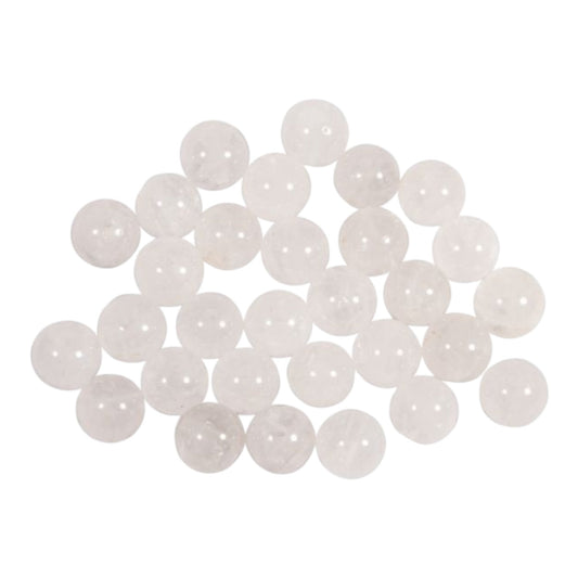 Rayher Halbedelsteinperlen White Quartz, 6 mm, 30 St.
