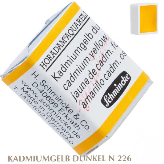 Schmincke HORADAM Aquarellfarbe  1/2 Näpfchen № 226 Kladmuimgelb Dunkel