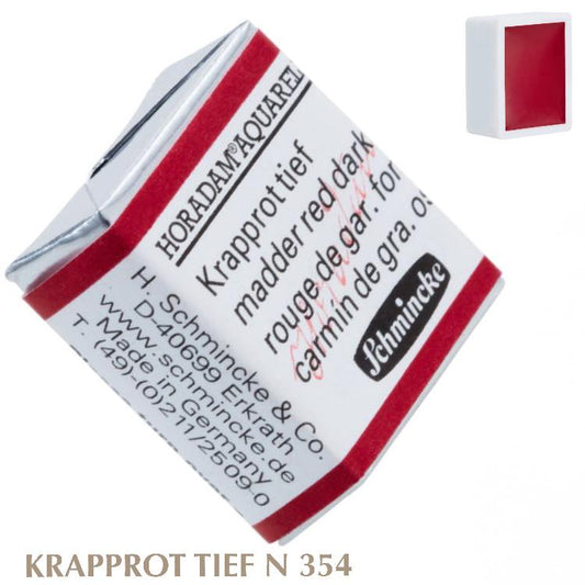 Schmincke HORADAM Aquarellfarbe  1/2 Näpfchen № 354 Kraprot Tief