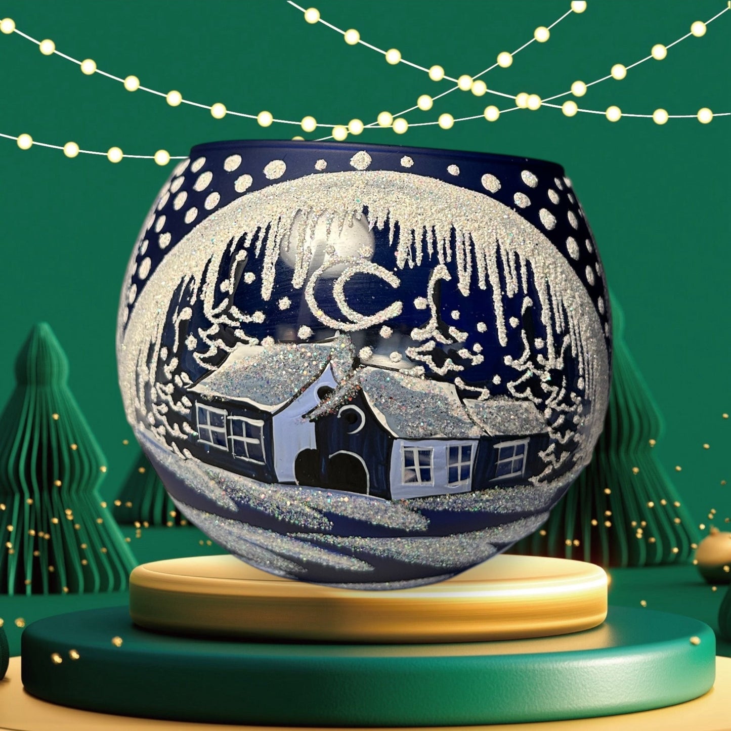 Goleo Teelichtlampe - Winterabend