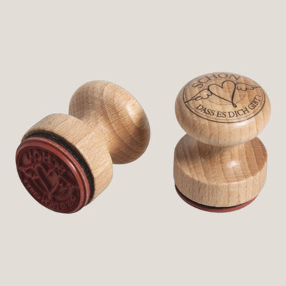 Rayher Holzstempel  Schön,dass es Dich gibt ,  Ø 3 cm