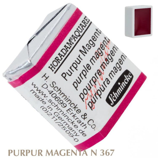 Schmincke HORADAM Aquarellfarbe  1/2 Näpfchen № 367 Purpur Magenta