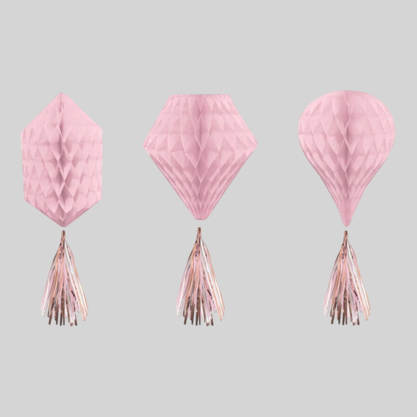Wabenball-Dekoration Rose Gold Birthday 3 St / 30.4cm