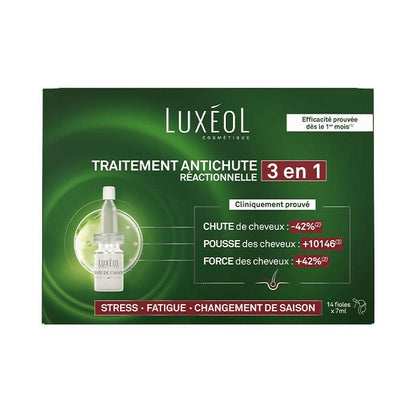 Luxéol Chute de cheveux réactionnelle 3en1 (fioles)
