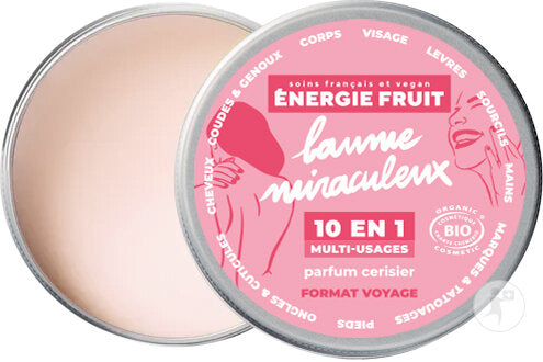 BAUME MIRACULEUX 10 EN 1 FLEUR DE CERISIER - FORMAT VOYAGE - CERTIFIE BIO PAR ECOCERT