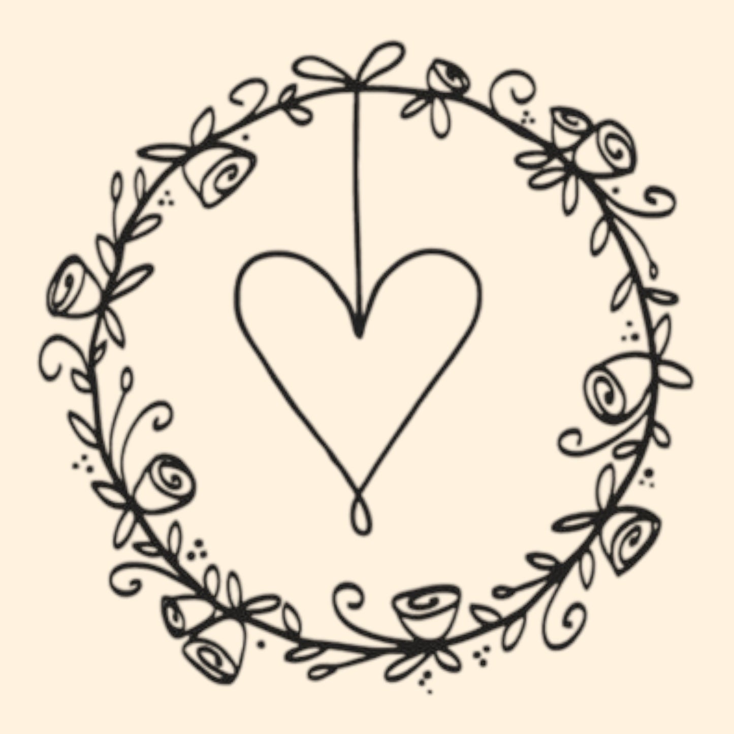 Rayher Holzstempel Hochzeitskranz 5 × 5cm