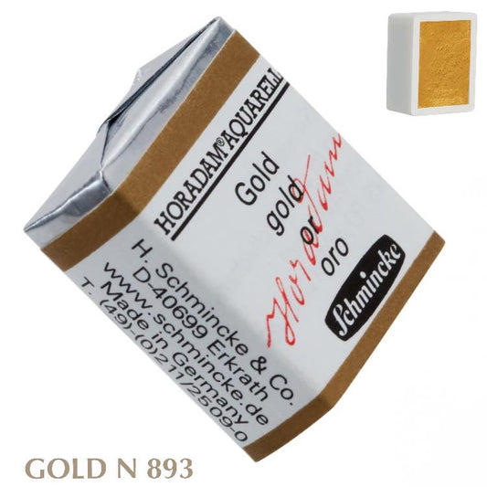 Schmincke HORADAM Aquarellfarbe  1/2 Näpfchen № 893 Gold