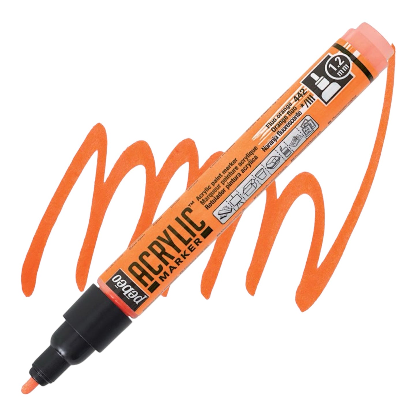 Pébéo Acrylic Marker – Orange Fluo 42, 1.2 mm