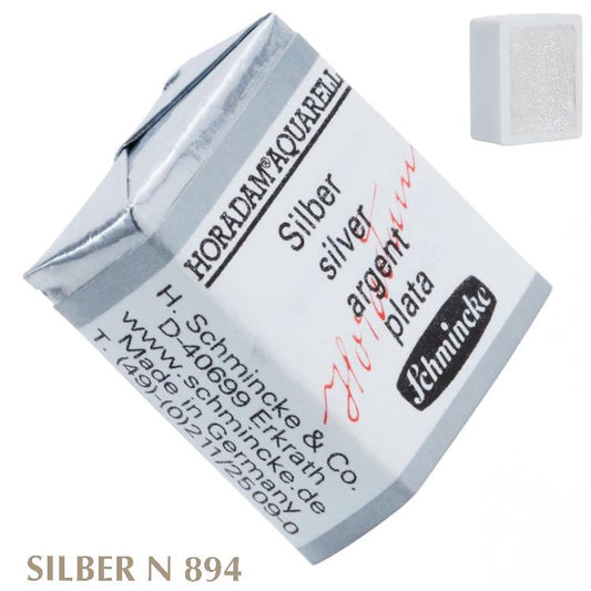 Schmincke HORADAM Aquarellfarbe 1/2 Näpfchen № 894 Silber