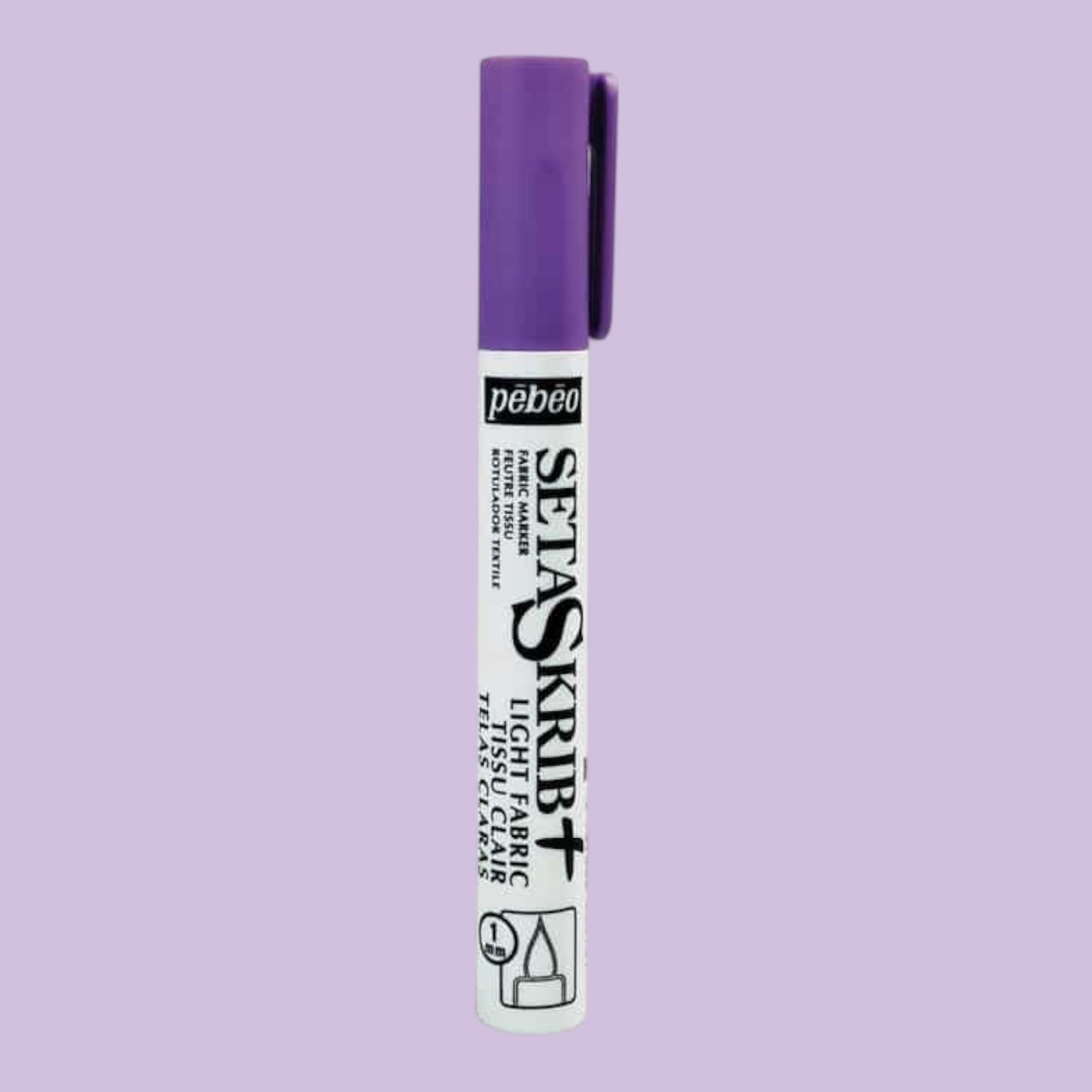 Pébéo SetaSkrib+ Stoffmalstift – Fluoreszierend Violett , für helle Stoffe