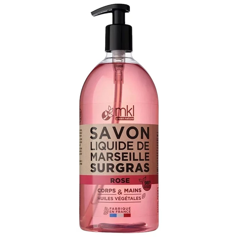 MKL GREEN NATURE - Rose Liquid Marseille Soap (1L) - Luxurious Cleanliness Awaits You 🌹🧼💧