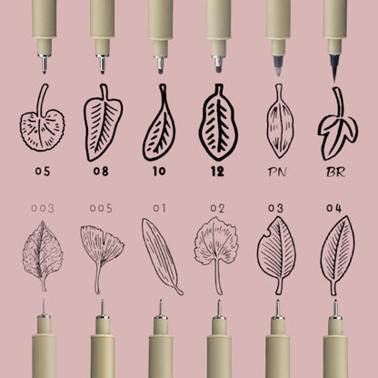 Sakura Pigma Micron Fineliner Set, 10 Stück