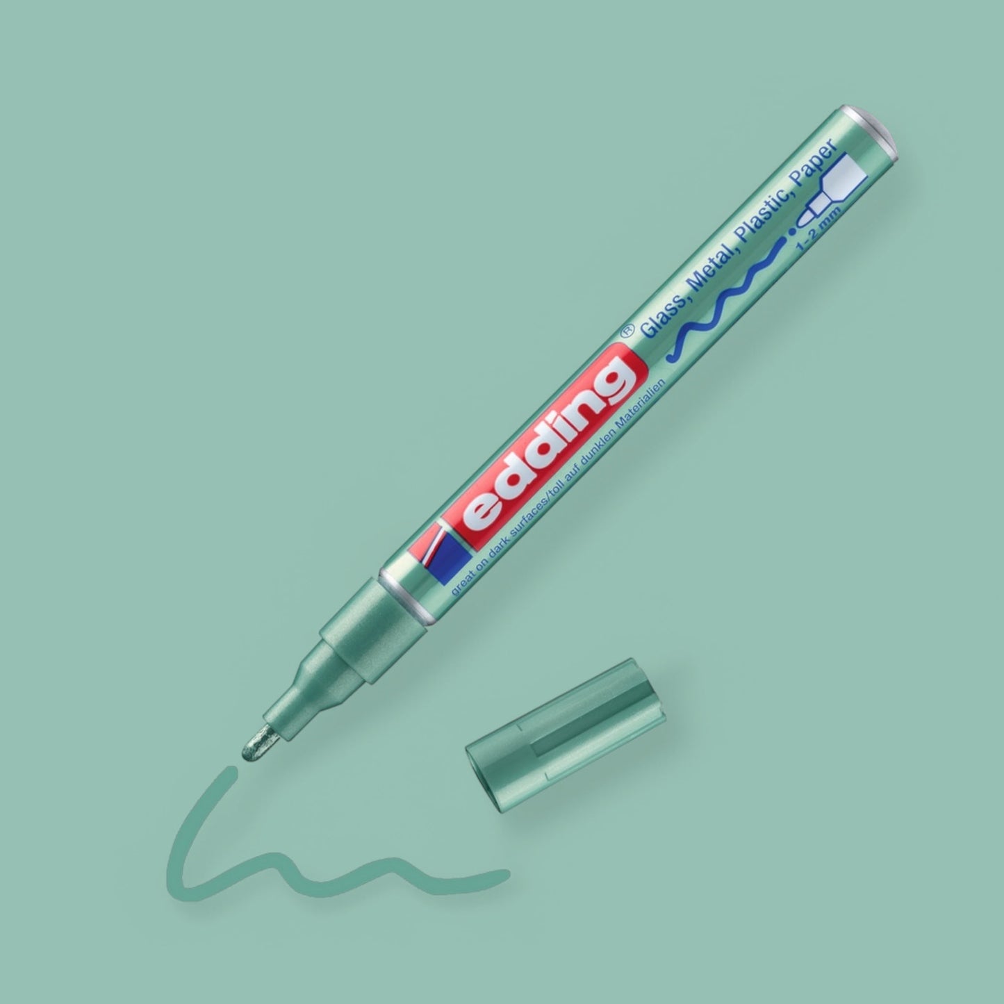 Edding 753 Glanzlack-Marker grün-metallic , 1-2 mm